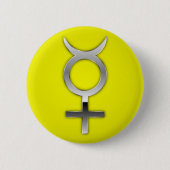 Badge Rond 5 Cm Symbole de Mercury (Devant)