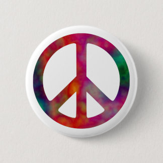 Badge Rond 5 Cm Symbole de paix de colorant de cravate