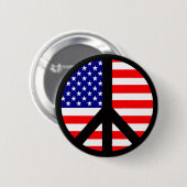 Badge Rond 5 Cm Symbole de paix, drapeau (Devant & derrière)