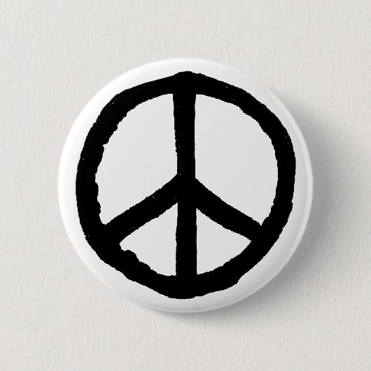 Badge Rond 5 Cm Symbole de paix rude (Devant)