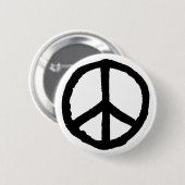 Badge Rond 5 Cm Symbole de paix rude (Devant & derrière)