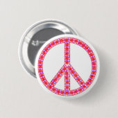 Badge Rond 5 Cm SYMBOLE DE PAIX super AVEC POINTS (Devant & derrière)