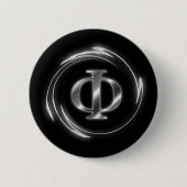 Badge Rond 5 Cm Symbole de phi (Devant)