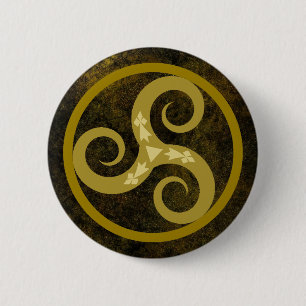 Badge Rond 5 Cm Symbole de poignet en or décoratif celtique
