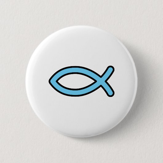 Badge Rond 5 Cm Symbole de poisson chrétien (Devant)