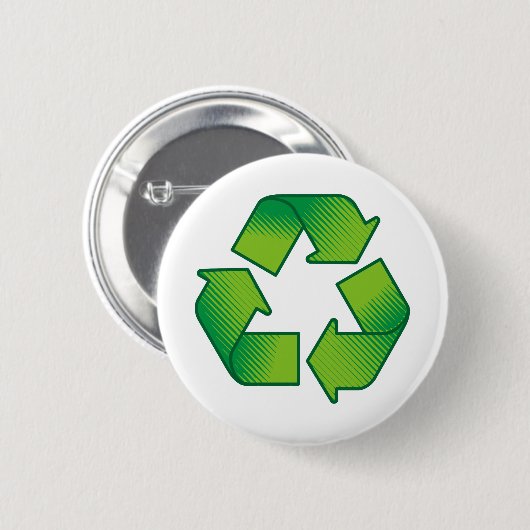 Badge Rond 5 Cm Symbole de recyclage (Devant & derrière)