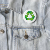 Badge Rond 5 Cm Symbole de recyclage (En situation)
