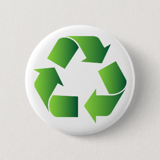 Badge Rond 5 Cm Symbole de recyclage vert