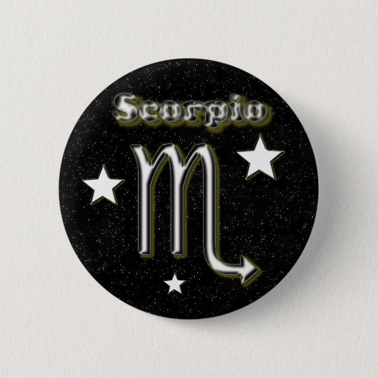 Badge Rond 5 Cm Symbole de Scorpion (Devant)