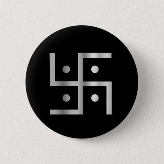 Badge Rond 5 Cm Symbole de svastika d'hindouisme (Devant)