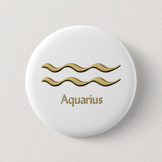 Badge Rond 5 Cm Symbole de Verseau (Devant)