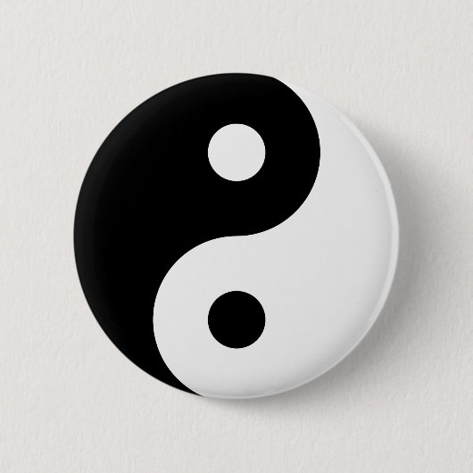 Badge Rond 5 Cm Symbole de Yin Yang (Devant)