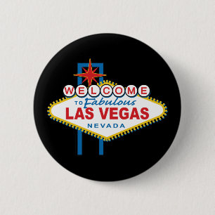 Badge Rond 5 Cm SYMBOLE DES MOTS D'ACCUEIL À Las Vegas