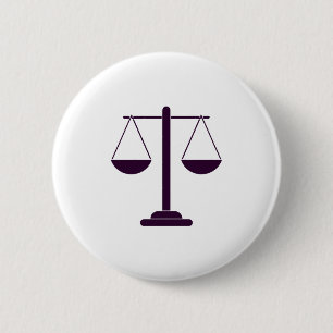 Badge Rond 5 Cm Symbole des services juridiques de la balance de l