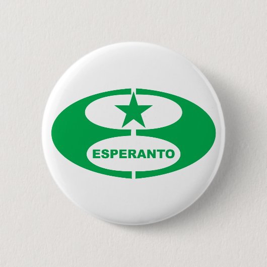 Badge Rond 5 Cm Symbole d'espéranto, (Devant)