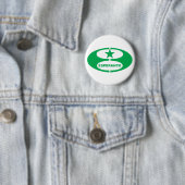Badge Rond 5 Cm Symbole d'espéranto, (En situation)