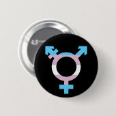 Badge Rond 5 Cm Symbole d'indicateur de trans (Devant & derrière)