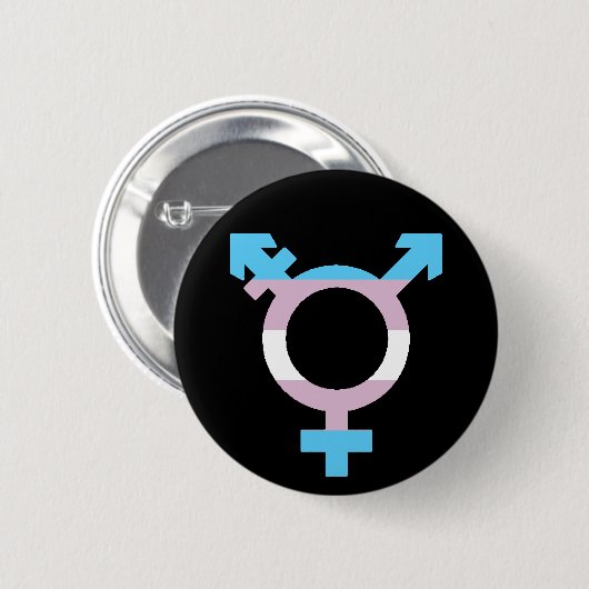 Badge Rond 5 Cm Symbole d'indicateur de trans (Devant & derrière)