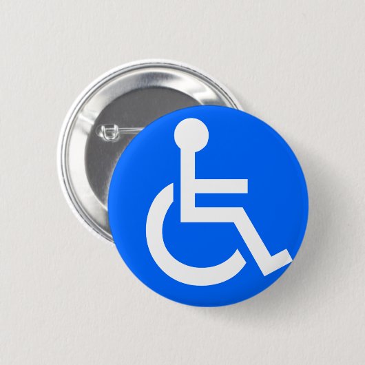 Badge Rond 5 Cm Symbole d'invalidité (Devant & derrière)