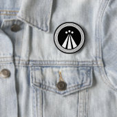 Badge Rond 5 Cm Symbole d'OBOD sur le noir (En situation)