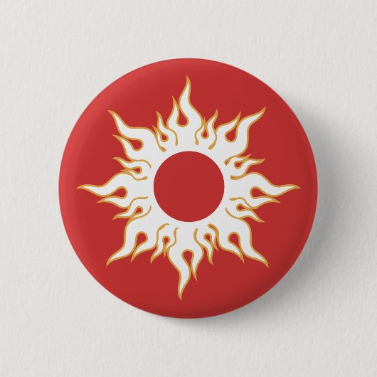 Badge Rond 5 Cm Symbole du soleil tribal (Devant)