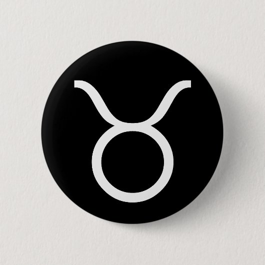 Badge Rond 5 Cm Symbole du Taurus (Devant)