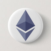 Badge Rond 5 Cm Symbole Ethereum en cristal violet (Devant)