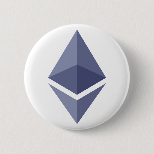 Badge Rond 5 Cm Symbole Ethereum en cristal violet (Devant)