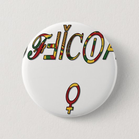 Badge Rond 5 Cm Symbole féminin inversé "OFFICIAL" Imprimer (Devant)