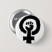 Badge Rond 5 Cm Symbole féministe (Devant & derrière)
