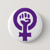 Badge Rond 5 Cm Symbole féministe (Devant)