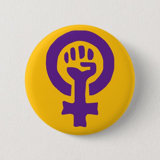 Badge Rond 5 Cm Symbole féministe (Devant)