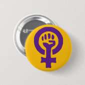 Badge Rond 5 Cm Symbole féministe (Devant & derrière)