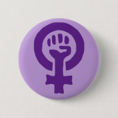 Badge Rond 5 Cm Symbole féministe (Devant)