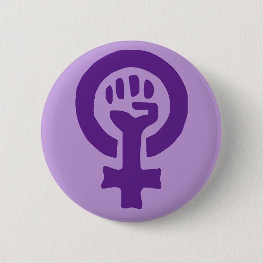 Badge Rond 5 Cm Symbole féministe (Devant)