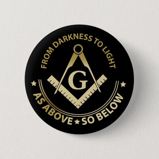 Badge Rond 5 Cm Symbole franc-maçonnerie (Devant)