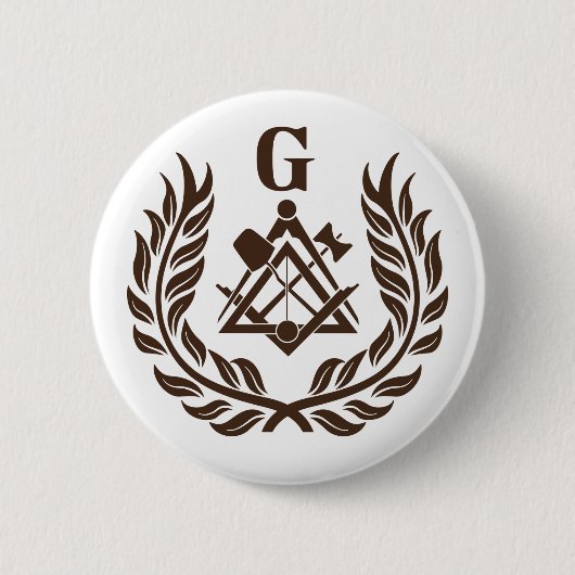Badge Rond 5 Cm Symbole franc-maçonnerie (Devant)