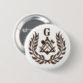 Badge Rond 5 Cm Symbole franc-maçonnerie (Devant & derrière)