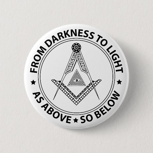 Badge Rond 5 Cm Symbole franc-maçonnerie (Devant)