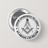 Badge Rond 5 Cm Symbole franc-maçonnerie (Devant & derrière)