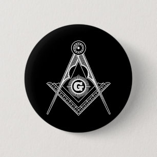 Badge Rond 5 Cm Symbole franc-maçonnerie