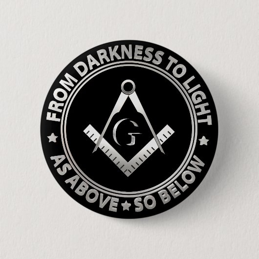 Badge Rond 5 Cm Symbole franc-maçonnerie (Devant)