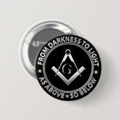 Badge Rond 5 Cm Symbole franc-maçonnerie (Devant & derrière)