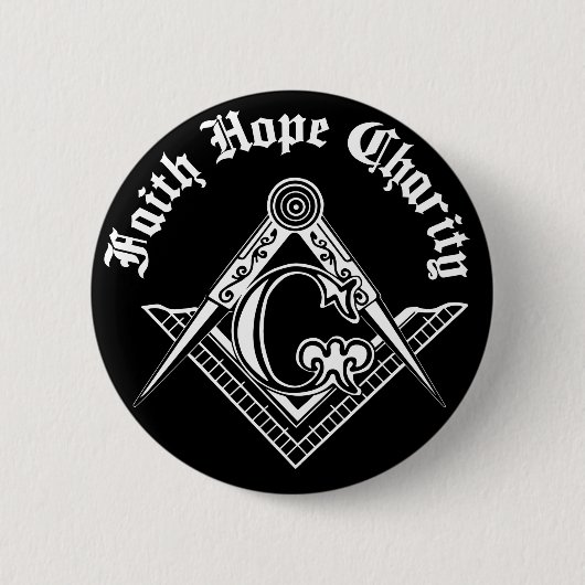 Badge Rond 5 Cm Symbole franc-maçonnerie (Devant)