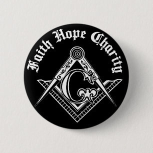 Badge Rond 5 Cm Symbole franc-maçonnerie
