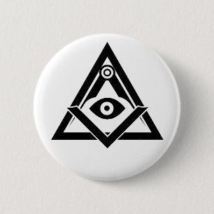 Badge Rond 5 Cm Symbole franc-maçonnerie