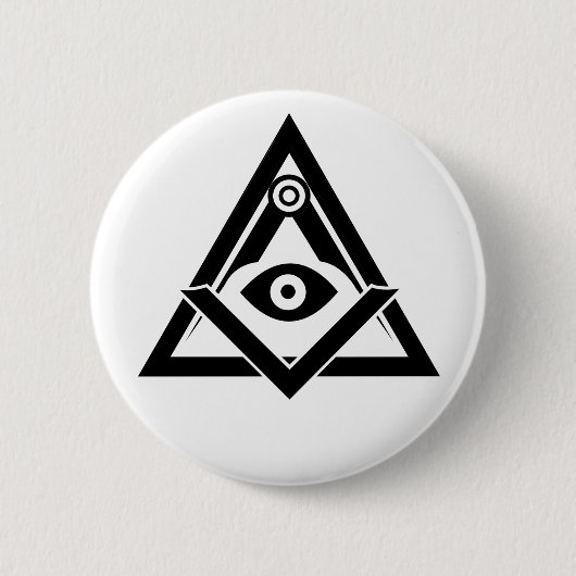 Badge Rond 5 Cm Symbole franc-maçonnerie (Devant)