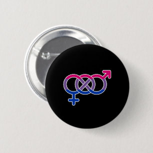 Badge Rond 5 Cm Symbole genre de bisexualité