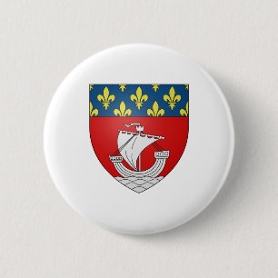 Badge Rond 5 Cm Symbole héraldique France de manteau officiel de