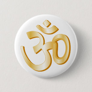 Badge Rond 5 Cm Symbole hindouiste